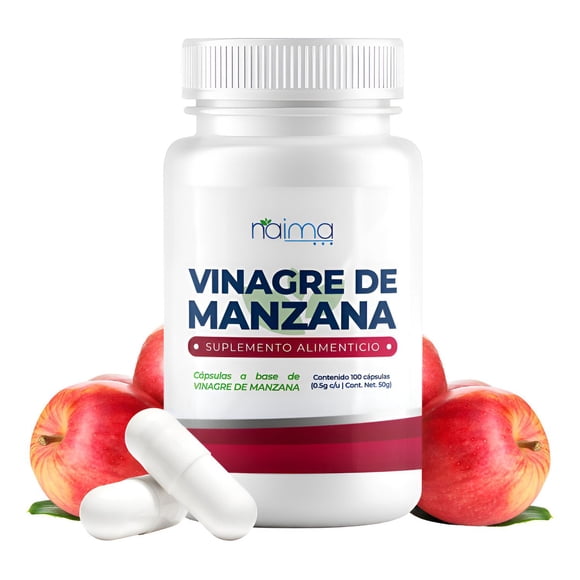 Vinagre De Manzana 500mg 100 Cápsulas Premium S/sabor Naíma Sin Sabor