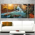 thumbnail image 1 of Tableau moderne imprimée sur toile Design Art Rivière en foret, 1 of 3