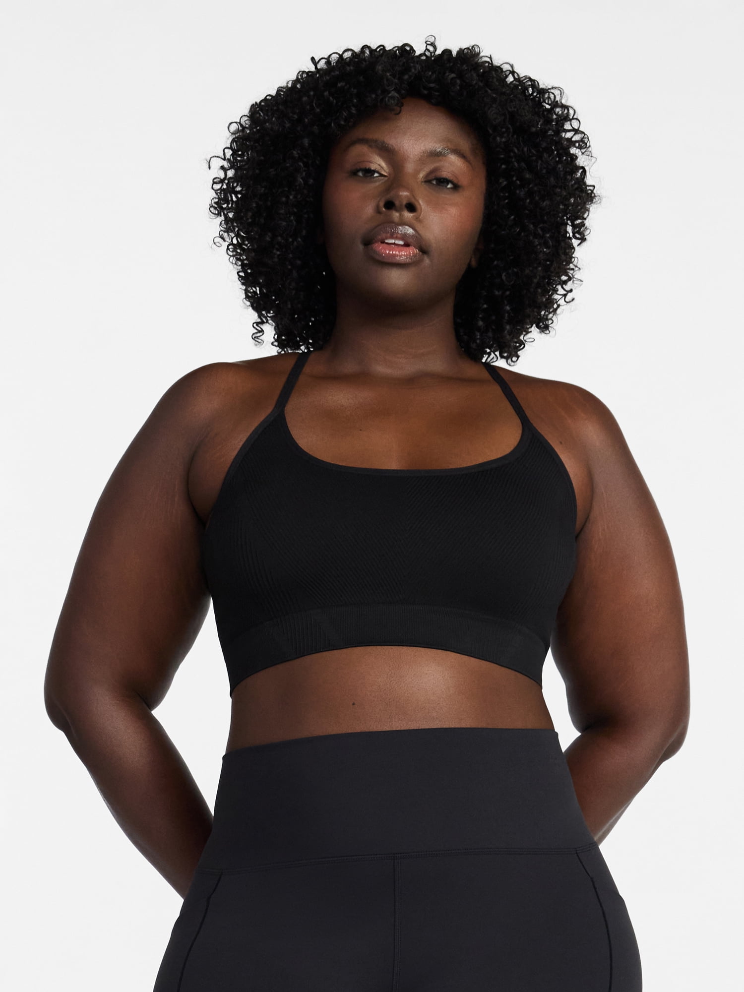 Avia Women's Low Support Seamless Textured Cami Sports Bra, Sizes XS-XXXL