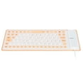 thumbnail image 3 of Silicone Keyboard, Fully Sealed Design, Lightweight Portable, Various Colors, Mute Button, Soft Comfortable, Waterproof Dustproof Silent, 85 Keys, USB for PC, 3 of 8