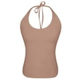 thumbnail image 7 of oqasdz Womens Tank Tops Workout Halter Neck Slim Fit Camisole Solid Color Sleeveless Stretchy Tank Top Athletic Casual Vacation, 7 of 7