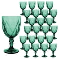 thumbnail image 1 of Juego 24 Copas de Vidrio Cristal para Champaña Vino Agua  Color Verde, 1 of 3