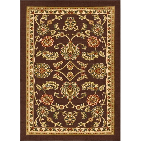 Well Woven Kings Court Tabriz Traditional Oriental Brown 2  x 3  Low Pile Accent Area Rug