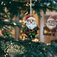 thumbnail image 5 of Christmas tree decoration, gingerbread man wooden pendant set, 24piece set, 5 of 16