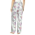 thumbnail image 3 of Goofa Rose Flower B Printed Soft Pajama Pants for Women, Wide Leg Comfy Casual Lounge Yoga Pants-, 3 of 9