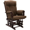 Baby Relax Glider Rocker and Ottoman Espresso with Chocolate Cushions