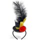 thumbnail image 1 of Mini sombrero de copa negro, diadema, sombreros de plumas, accesorios de disfraz de maestro de ceremonias para adultos, 1 of 5