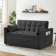 thumbnail image 5 of Leumius 55 Inch Convertible Futon Sofa Bed,Modern Loveseat Sleeper Sofa Couch with Pull-Out Sofa Bed for Living Room,Small Space - Black, 5 of 8