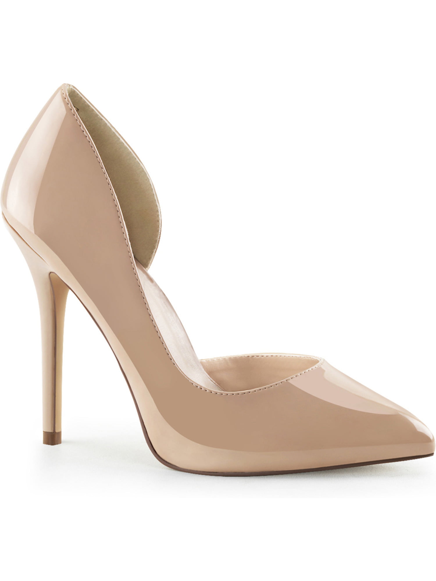 Womens Nude High Heel Shoes Patent 