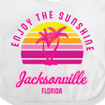 thumbnail image 4 of Inktastic Summer Enjoy the Sunshine Jacksonville Florida in Pink Boys or Girls Baby Bib, 4 of 4