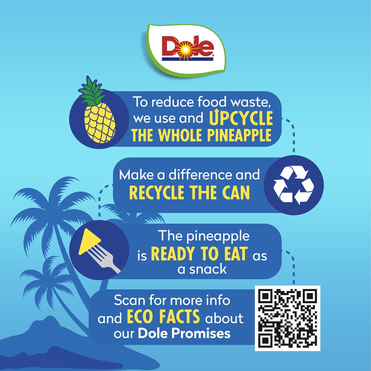 (12 pack) Dole No Sugar Added^ Pineapple Chunks in Water^^, 20 oz Can