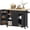 Black, variant on Frmobepts 41.3" Kitchen Island Cart Rolling Storage Cabinet Cart with Drawer & Rack,Black
