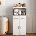 thumbnail image 3 of Vertical Design White MDF Kitchen Cabinet | Ideal for Compact Kitchens | Offers 3 - level Adjustable Shelf, 3 of 6