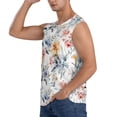 thumbnail image 3 of Haiem Men's Lilies Flowers Print Tank Tops Summer Sleeveless Cut Off Workout T-Shirts Fitness Vest Athletic Undershirts-XX-Large, 3 of 8