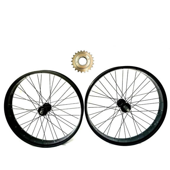 CDH 26"x 4 Fat Tire Bike Rim Wheel Set Heavy Duty 12 G & 22T Flywheel Bike Wheel