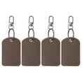 thumbnail image 1 of Unique Bargains Leather Key Fob, 4 Pack Genuine Leather Key Fobs DIY Keychain Holder for Home Office Keys, Brown, 1 of 6