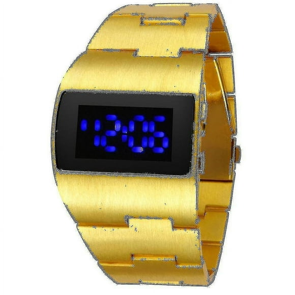 Montre Numérique à DEL Mode Homme Montres Sport Nilitaires Noir Acier Inoxydable Grand Poignet Multifonction Montres Électroniques pour Homme