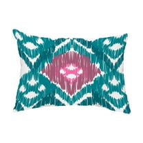 Simply Daisy, 14" x 20" Original Teal Decorative Abstract Outdoor Throw Pillow