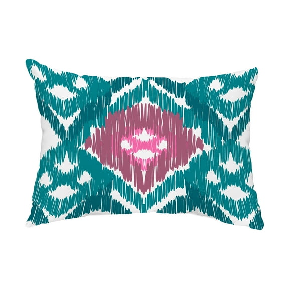 Simply Daisy, 14" x 20" Original Teal Decorative Abstract Outdoor Throw Pillow