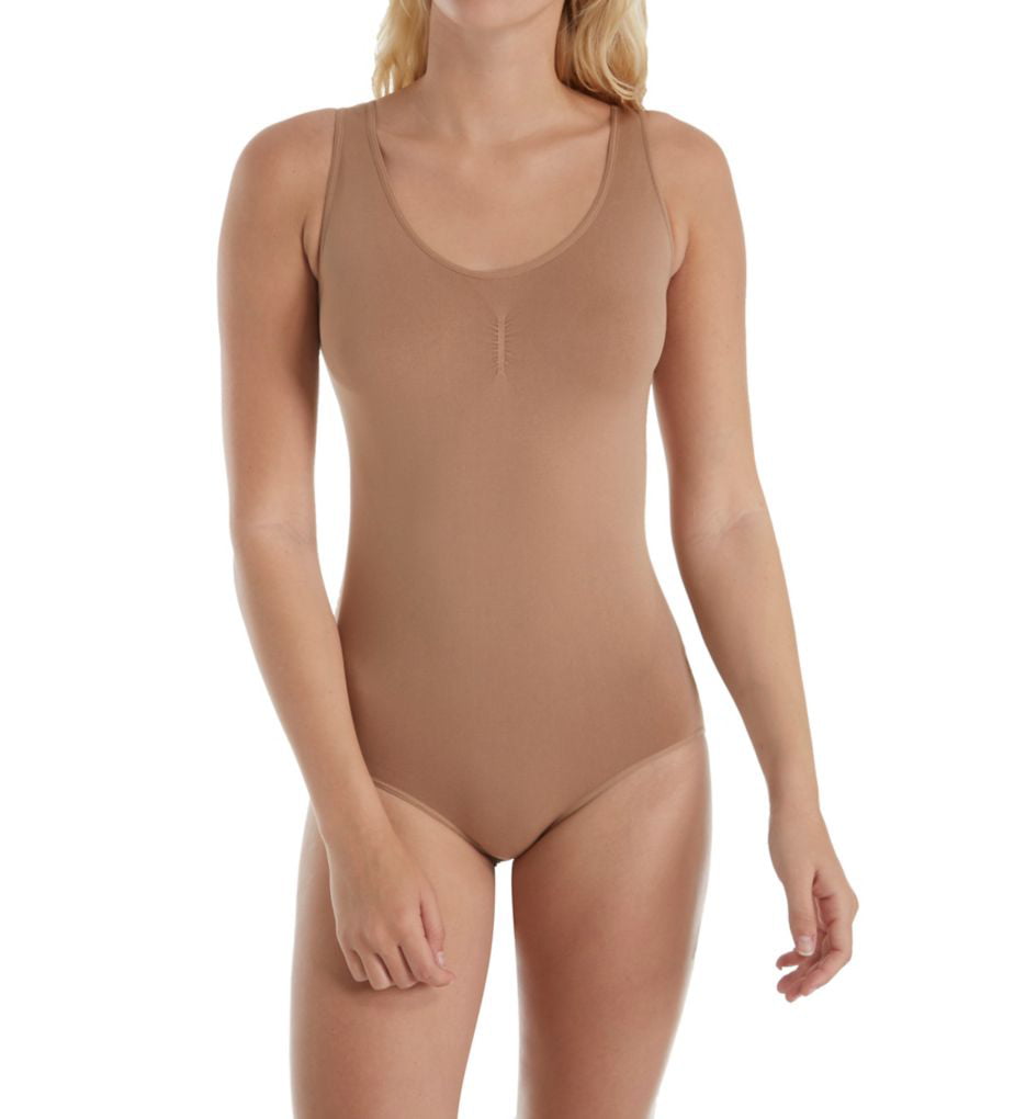 Women's Hanes HST009 Perfect Bodywear Seamless Bodysuit (Nude XL)