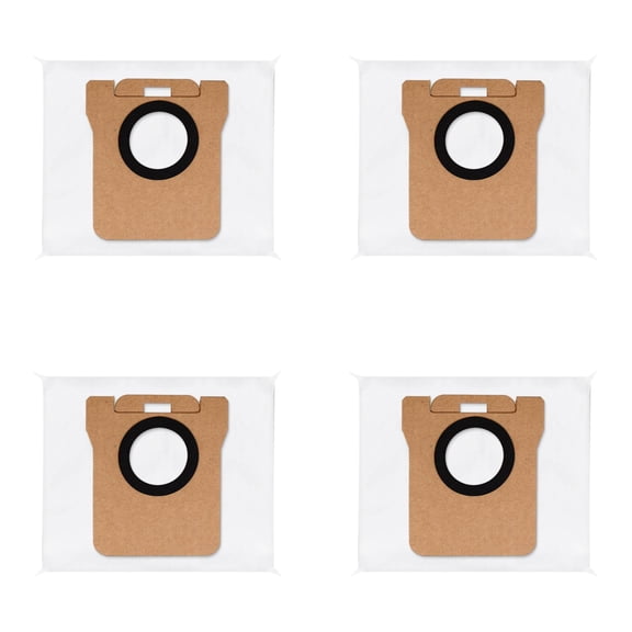 Robot Vacuums Replacement Dust Bags Vacuum Cleaner Self-Empty Station Dirt Disposal Bags Non Woven Manufacturing Disposable Supplies Vacuuming Bags for Collecting Garbages White 4PCS