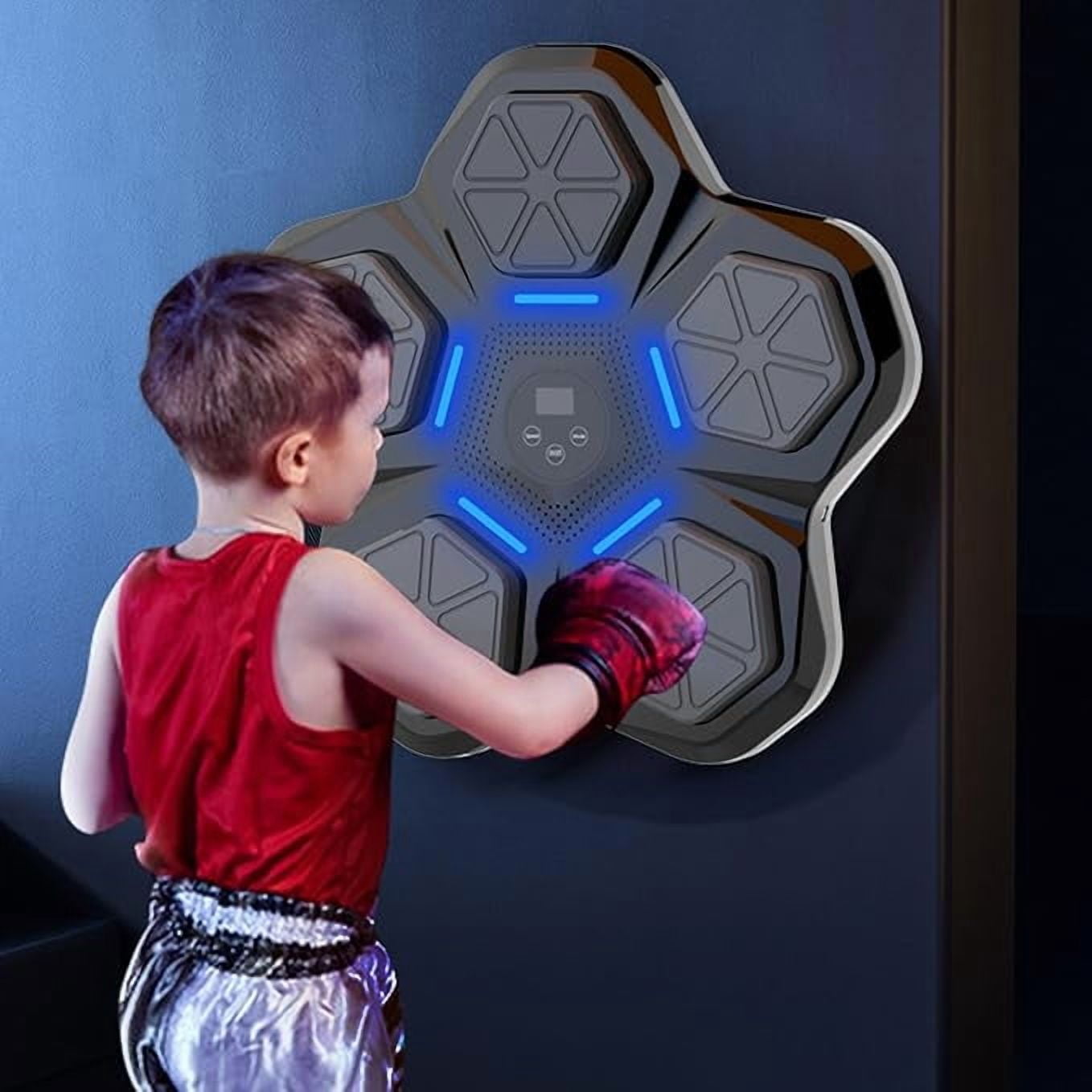 RKXQT Electronic Music Boxing Machine with LED Screen, Rechargeable Wall Mounted Smart Music Boxing Trainer for Home Indoor Gym