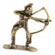 thumbnail image 4 of Figura de soldado de latón pequeño, figura de guerrero en miniatura, modelo a escala, recuerdo de fiesta con arco, 4 of 8