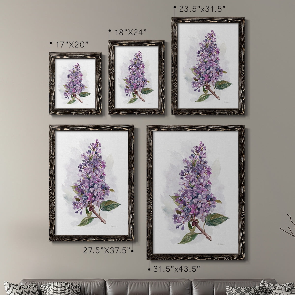 Awash in Lilac I - Premium Framed Canvas 2 Piece Set - Ready to Hang