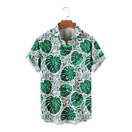 

MLFU Youth Adult Short Sleeve Button Down Shirts Novelty Chest Pocket Tops Lightweight Costume Regular & Big Man Sizes