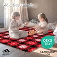 thumbnail image 4 of ODIKA 3'x5' Machine Washable Non-Slip Area Rug, Buffalo Plaid Patchwork with Nordic Snowflake Motif Holiday High Traffic Rug, Red, 651626, 4 of 5