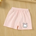 thumbnail image 2 of QTOCIO Toddler Girls Clothes, Summer Girls Shorts, Summer Thin Baby Shorts Cool Pants Baby Big Butt Pants Children's Five Quarter Pants, Pink, 1 Years, 2 of 6