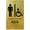 Brushed Gold, variant on ADA CENTRAL SIGNS - 6"X9" Mens Accessible Restroom Sign - ADA Compliant Tactile Graphics Grade 2 Braille Text Acrylic Wall Signs - Bathroom Door Placard Double Sided Tape Wheelchair Handicap Sign