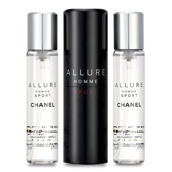 Chanel Homme Sport Eau De Toilette Gift Set 3 x 0.7 -