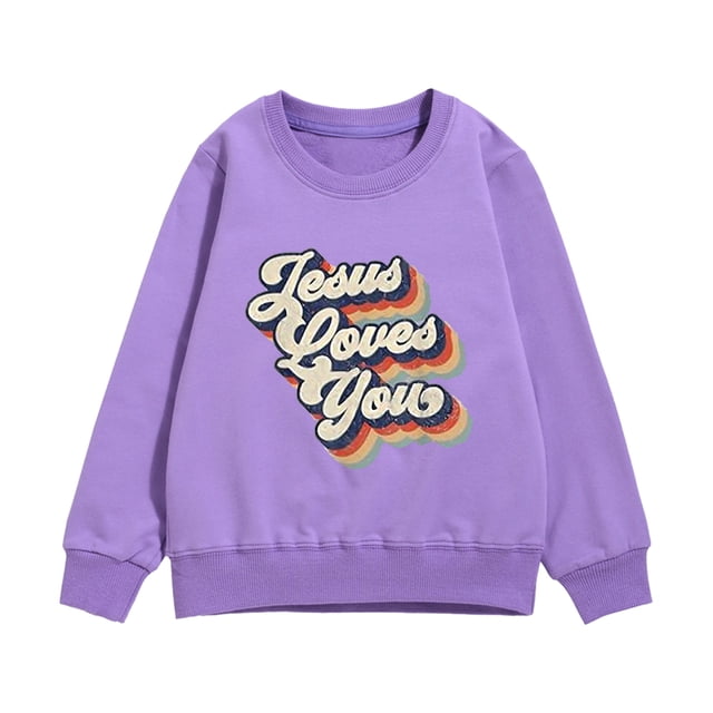 AJIWYH Chandail en Molleton Bébé, Style Vintage Rétro Design Graphique Imprimé Chaud Col Rond pour Enfants Pull de Noël Violet, 5-6 Ans