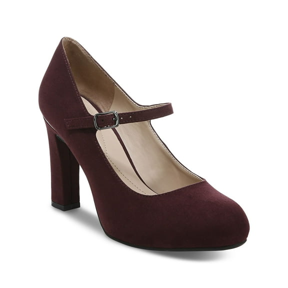 ALFANI Womens Burgundy Mary Jane Comfort Tresta Round Toe Block Heel Buckle Dress Pumps Shoes 5 M