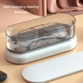 thumbnail image 4 of Ultrasonic Cleaner White Eyeglass Jewelry Cleaner Home Use Jewelry Watch Sterilizer Cleaning Box Portable Washer, 4 of 8