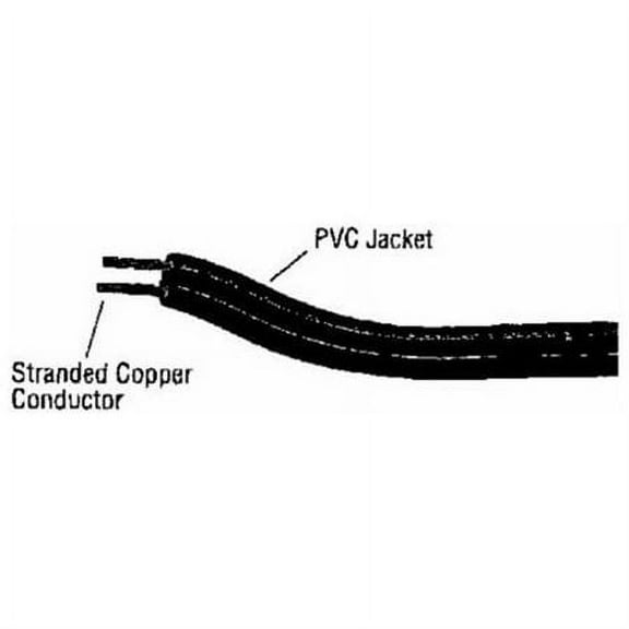 Coleman Cable 600006601 18/2 Spt-1 250’ White Bulk Lamp Cord