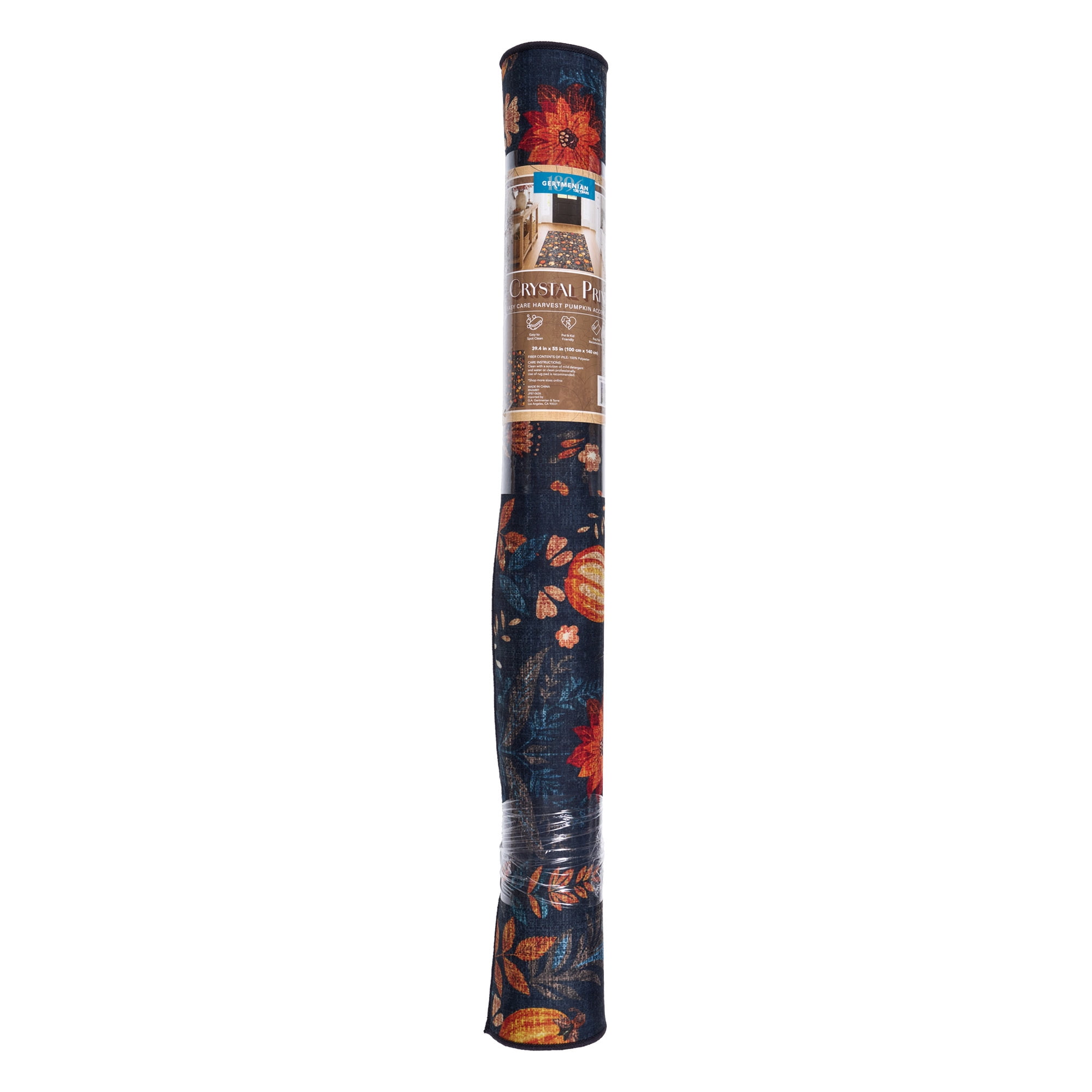 Pumpkin Toss Printed Runner, 40"x55", Polyester pile