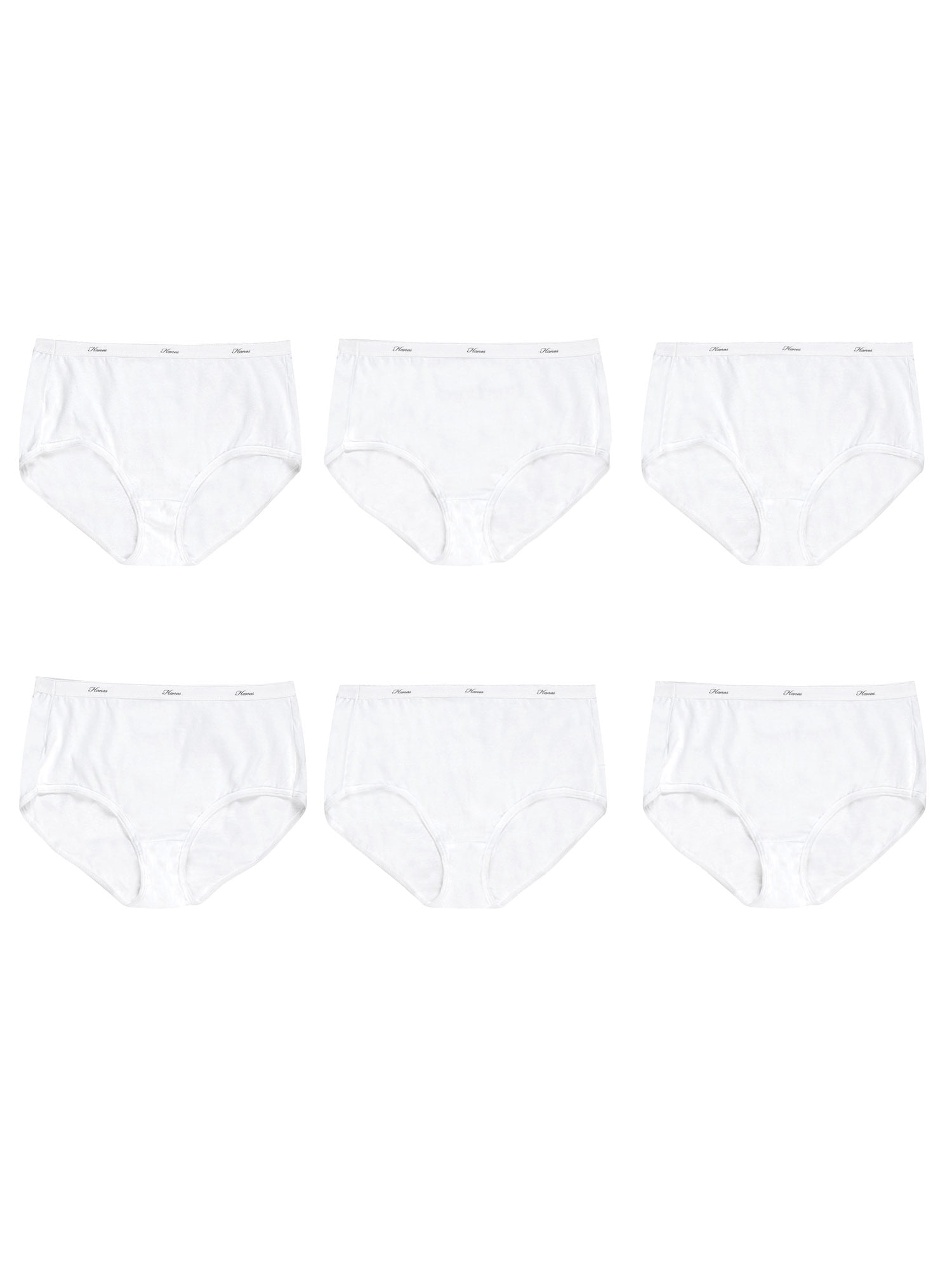 Hanes - Hanes Women's Cotton No Ride Up Brief Panties, 6-Pack - Walmart.com