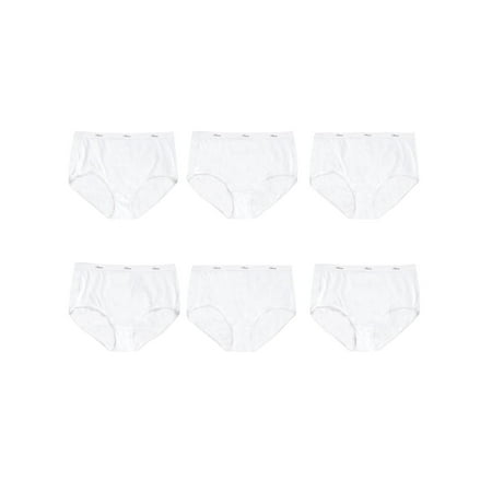 Hanes - Hanes Women's Cotton No Ride Up Brief Panties 6 Pack - Walmart.com