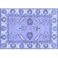 thumbnail image 1 of Ahgly Company Machine Washable Indoor Rectangle Abstract Blue Modern Area Rugs, 8' x 10', 1 of 4