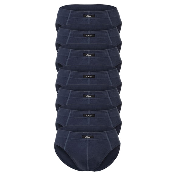 s.Oliver Calzoncillos para hombre, paquete de 7- Slipbox, algodón, lisos Azul XL (X-Large)
