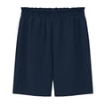 thumbnail image 7 of Elastic Waist Shorts Women's Fashion Casual Solid Color Pants Pocket Elastic Waist Comfortable Short Pants Navy L, 7 of 7