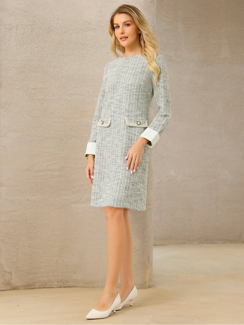 tweed evening dress Sunset tweed mini dress – Line & Dot