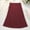 *Wine, variant on ClodeEU Women's Elastic High Waist Flare Work Midi Knee Length Stretchy Skirt,Elegant Flared Skirt for Office Khaki,Womens Plus L