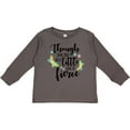 thumbnail image 3 of Inktastic Though She Be but Little She is Fierce Shakespeare Girls Long Sleeve Toddler T-Shirt, 3 of 5