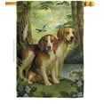 thumbnail image 2 of Breeze Decor 10068 Pets Beagles & Duck 2-Sided Vertical Impression House Flag - 28 x 40 in., 2 of 2