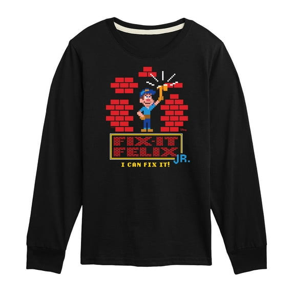 Disney Wreck It Ralph - I Can Fix It Felix - Toddler & Youth Long Sleeve Graphic T-Shirt