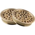 thumbnail image 1 of Mayur Export Plateau de Communion en Acier Inoxydable Lot de 2 12.2 Pouces - Tient 40 - (Laiton/or Brillant), 1 of 1