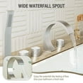 thumbnail image 5 of CASAINC 3 Handle Roman Bathroom Tub Faucet with Handheld Sprayer, Brushed Nickel, 5 of 9